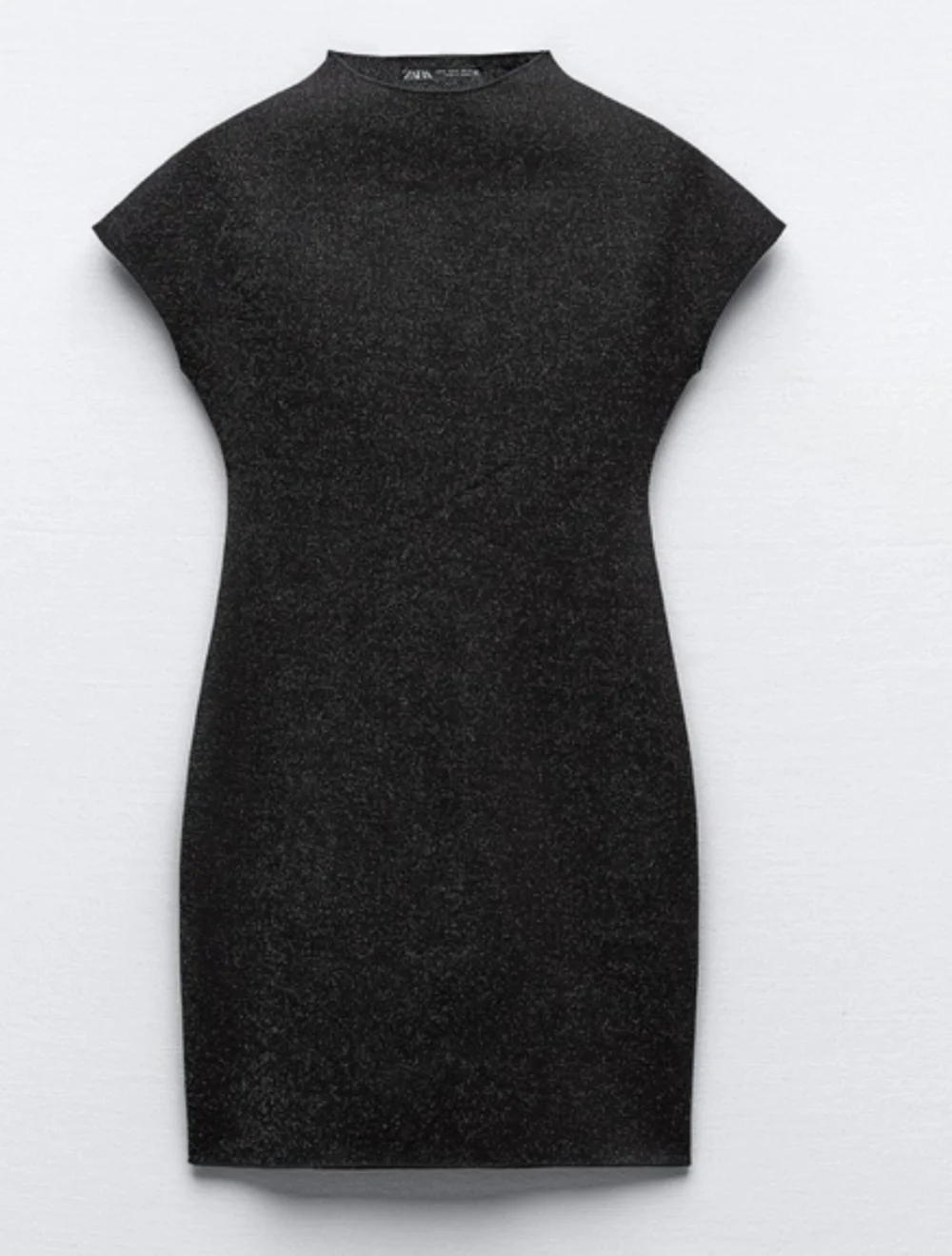 Zara Black Metallic Mini Dress